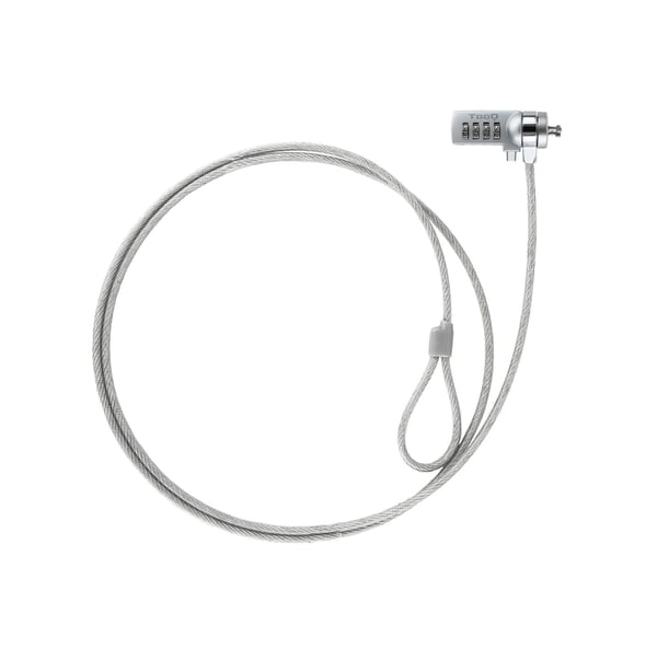 TooQ TQCLKC0015 kabellås Silver 1,5 m