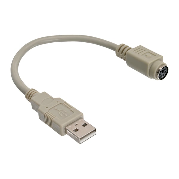 InLine 33102 serielkabel Beige 0,2 m 6-p Mini-DIN USB A