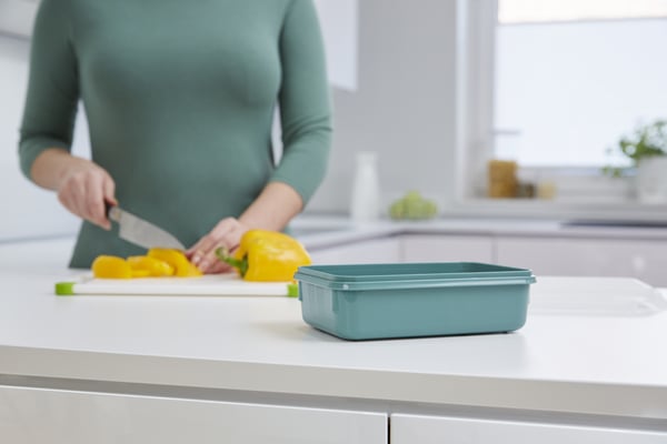 Tefal CLIP & CLOSE N1031010 enhed til madopbevaring Rektangulær Kasse Grøn, Transparent 4 stk