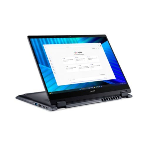 Acer TravelMate TMP414RN-55-TCO-58UA Intel Core Ultra 5 225U Hybrid (2-i-1) 35,6 cm (14") Berøringsskærm WQXGA+ 16 GB DDR5-SDRAM 512 GB SSD Wi-Fi 7 (802.11be) Windows 11 Pro Blå