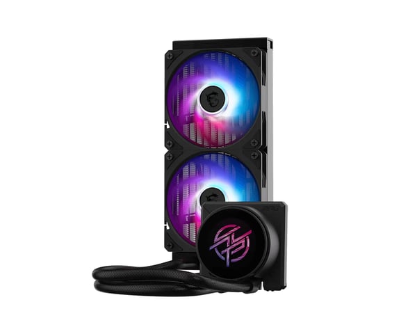 MSI MPG CORELIQUID P22 240 Tietokoneen jäähdytysjärjestelmä Suoritin All-in-one-nesteenjäähdytin 12 cm Musta