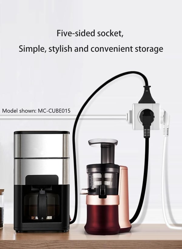 Microconnect MC-CUBE015USB stikdåse 1,5 m 4 AC stikkontakt(er) Indendørs Hvid
