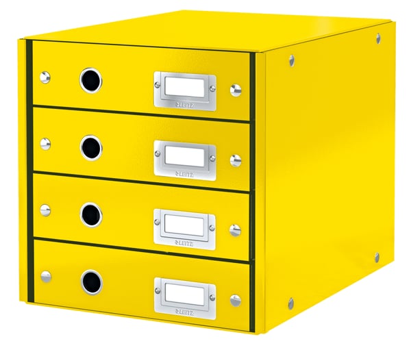 Leitz Click & Store WOW skuffekabinet (4 skuffer), 81% recirkuleret karton