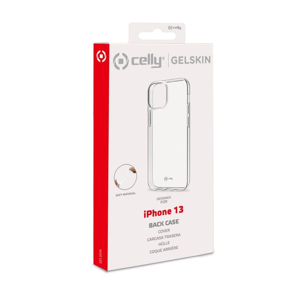 Celly GELSKIN Apple iPhone 13 matkapuhelimen suojakotelo 15,5 cm (6.1") Suojus Läpinäkyvä