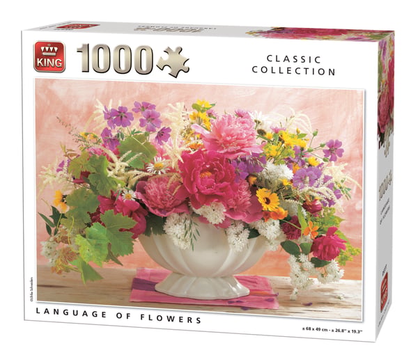 King Classic Collection Language Flowers 1000 pcs Puslespil 1000 stk Landskab