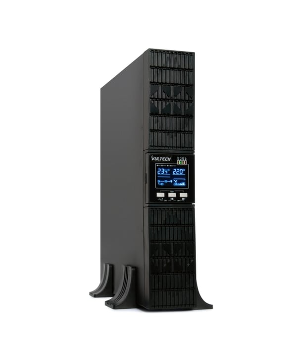 Vultech GS-1KVAS-RK UPS-virtalähde Taajuuden kaksoismuunnos (verkossa) 1 kVA 1000 W 8 AC-pistorasia(a)