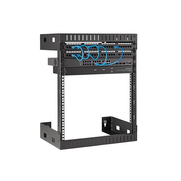 StarTech.com 12U vægmonteret serverrack - 30,5 cm dyb - Åben ramme - Netværksrack - 2-post rack