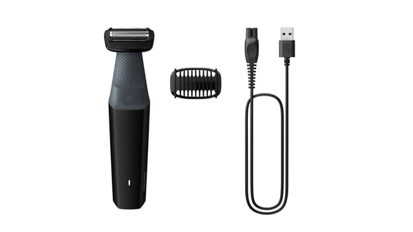 Philips BODYGROOM Series 3000 BG3017/01 body groomer / barbermaskine Sort, Grå