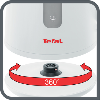 Tefal Element KO200130 elkedel 1,7 L 2400 W Hvid