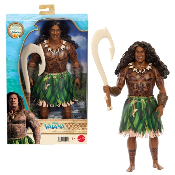 Mattel Disney Vaiana Maui-docka med avtagbara kläder och 4 tillbehör, inspirerat av spelfilmen Mattel Disney Vaiana Maui-docka med avtagbara kläder och 4 tillbehör, inspirerat av spelfilmen