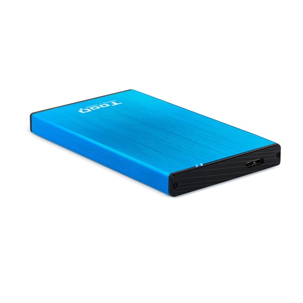 TooQ TQE-2527BL Hölje för lagringsenheter HDD-hölje Svart, Blå 2.5"
