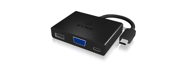 ICY BOX IB-DK4032-CPD nätverkskort/adapters VGA