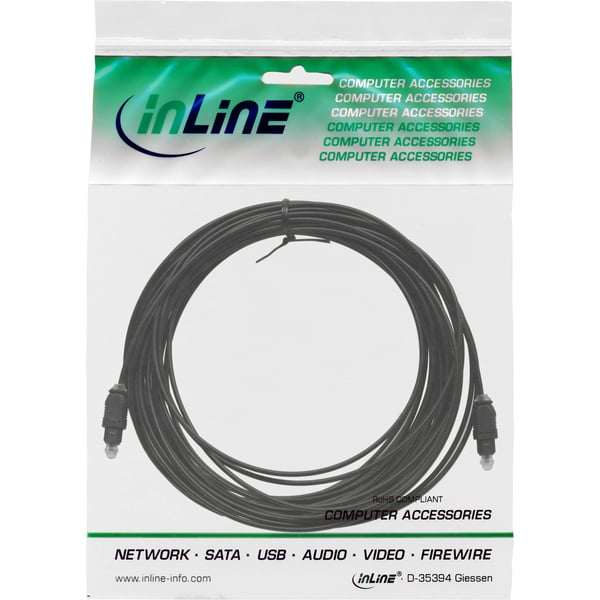 InLine 1m Premium Opto Toslink ljudkabel Blå