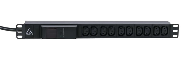 Lanview LVR261877 tehonjakeluyksikkö 10 AC-pistorasia(a) 1U Musta