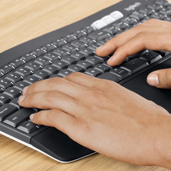 Logitech MK850 Performance tastatur Mus inkluderet Universel RF trådløs + Bluetooth AZERTY Belgisk Sort