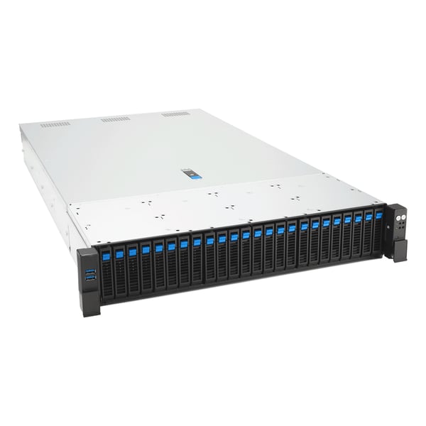 ASUS RS720-E12-RS24G Stativ (2U) Sort, Sølv