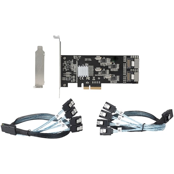 StarTech.com SATA PCIe-kontroller 8 portar - 6 Gbit/s PCI Express SATA-adapter - SATA PCIe-gränssnitt