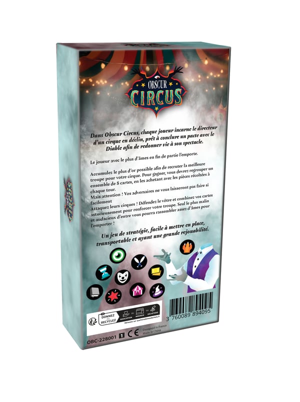 Topi Games OBC-228001 sällskapsspel Obscur Circus Kortspel