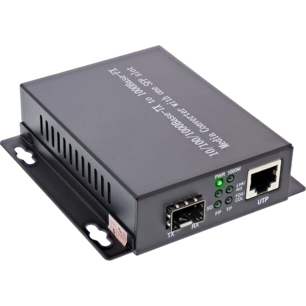 InLine 66659D mediakonverterare för nätverk 1000 Mbit/s 1310 nm Enkelläge Svart