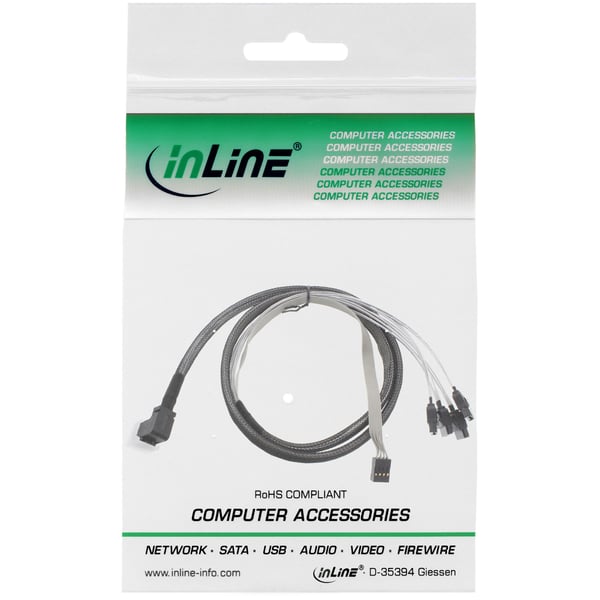 InLine 27631A Serial Attached SCSI (SAS)-kabel 0,5 m Sort