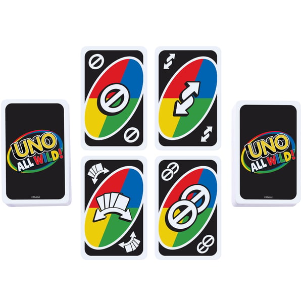 Mattel Games UNO All Wild-kortspel för barn från 7 år och uppåt