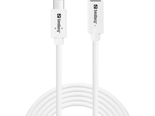 Sandberg 136-55 USB-kaapeli USB 3.2 Gen 2 (3.1 Gen 2) 2 m USB C 10 Gbit/s 100 W Valkoinen Sandberg 136-55 USB-kaapeli USB 3.2 Gen 2 (3.1 Gen 2) 2 m USB C 10 Gbit/s 100 W Valkoinen