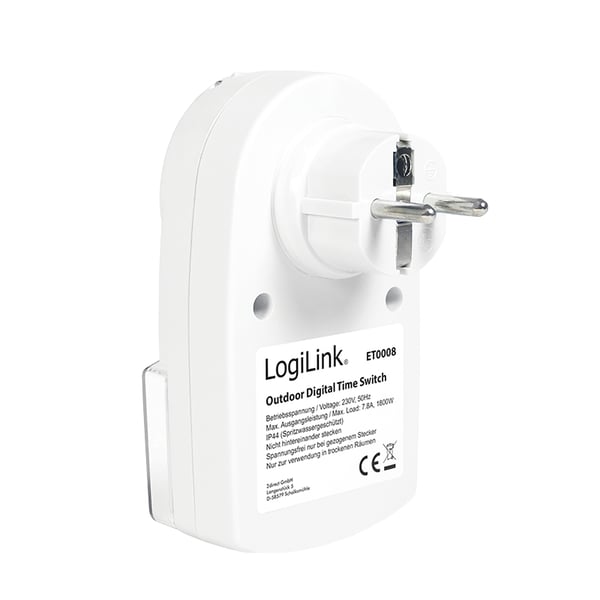 LogiLink ET0008 sähköinen ajastin Valkoinen Päivä-/viikkoajastin