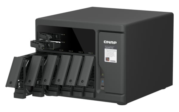 QNAP TVS-H877AX NAS Tower AMD Ryzen™ 5 16 GB DDR5 QNAP QTS Musta