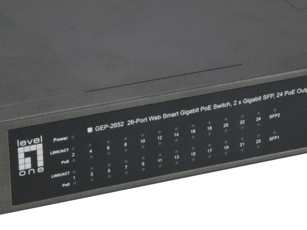 LevelOne GEP-2652 nätverksswitchar hanterad L2 Gigabit Ethernet (10/100/1000) Strömförsörjning via Ethernet (PoE) stöd Grå