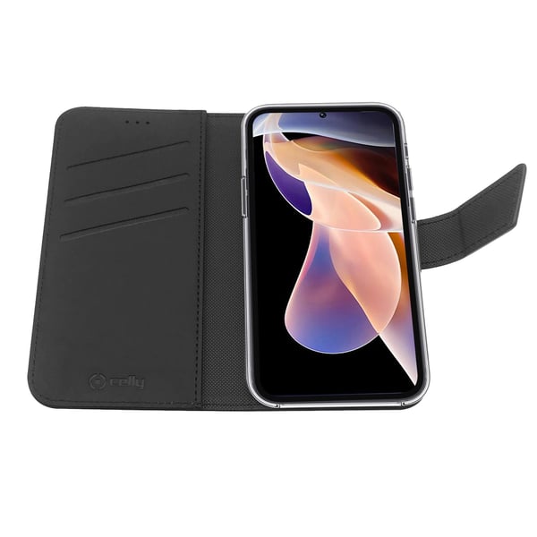 Celly Wally mobiltelefon etui 16,8 cm (6.6") Tegnebogsetui Sort