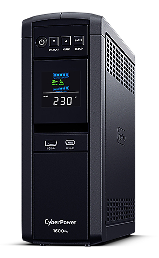 CyberPower CP1600EPFCLCD UPS-virtalähde Linjainteraktiivinen 1,6 kVA 1000 W 6 AC-pistorasia(a)