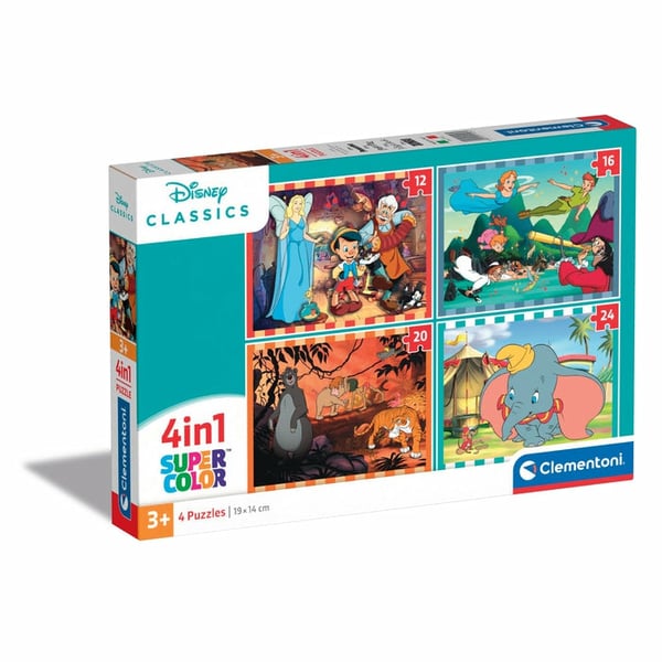 Clementoni Supercolor Disney Classics Puslespil 12 stk Tegnefilm