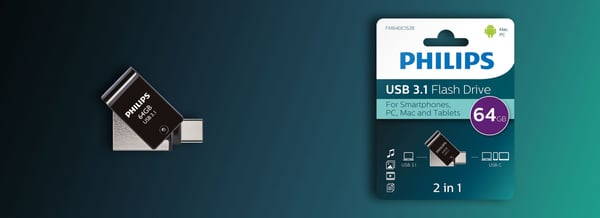 Philips FM64DC152B/00 USB-sticka 64 GB USB Type-C 3.2 Gen 1 (3.1 Gen 1) Svart