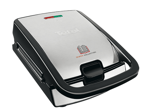 Tefal SW853D smörgåsgrill 700 W Svart, Rostfritt stål
