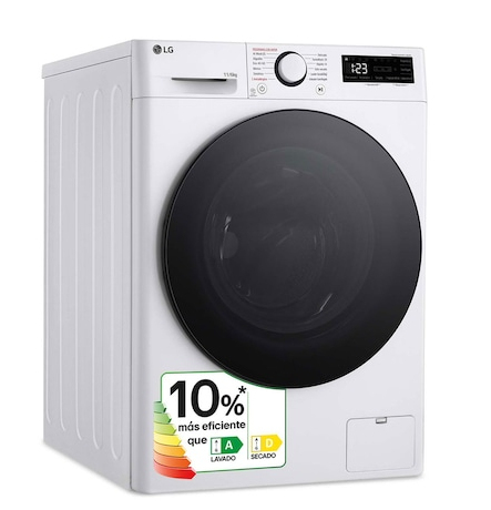 LG F4DR6011AGW vaskemaskine - tørretumbler Fritstående Front-læsning Hvid