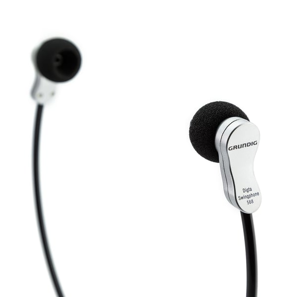 Grundig Swingphone 568 Hörlurar Kabel Under hakan Svart, Silver