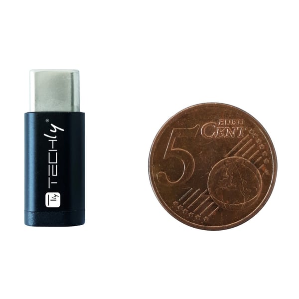 Techly IADAP USBC-MBKT kabel kønsskifter Micro-USB Sort