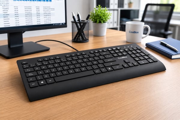 CoolBox COO-TEC01-U tastatur Hjemme/kontor USB QWERTY Spansk Sort