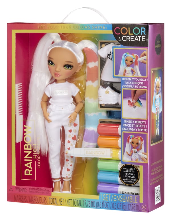 Rainbow High Color & Create Fashion Doll- Character 3 (green eyes)