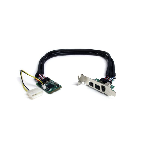 StarTech.com 3-portars 2b 1a 1394 Mini PCI Express FireWire-kortadapter