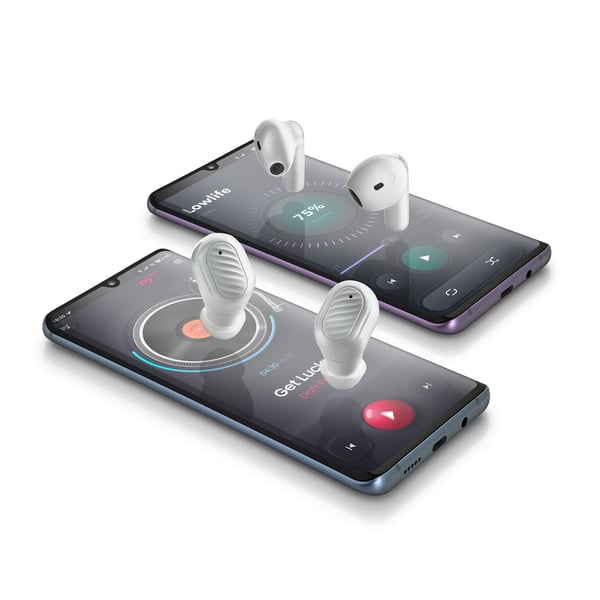 NGS ARTICA DUO Headset Trådlös I öra Samtal/musik Bluetooth Vit