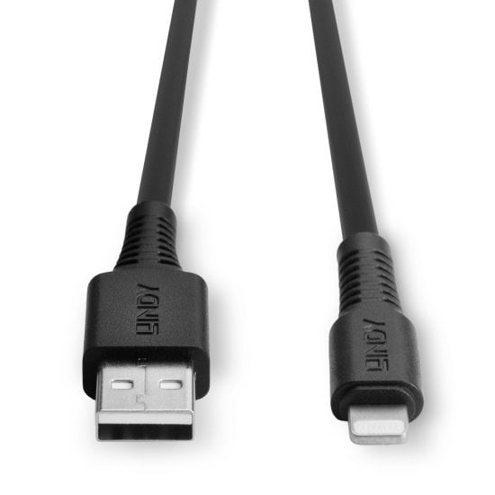 Lindy 31320 Lightning kabel 1 m Sort