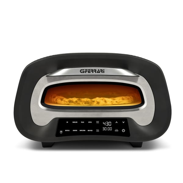 G3 Ferrari Pronto Pizza 2 minuti pitsan valmistaja & uuni 1 pitsa(a) 1700 W Musta, Hopea