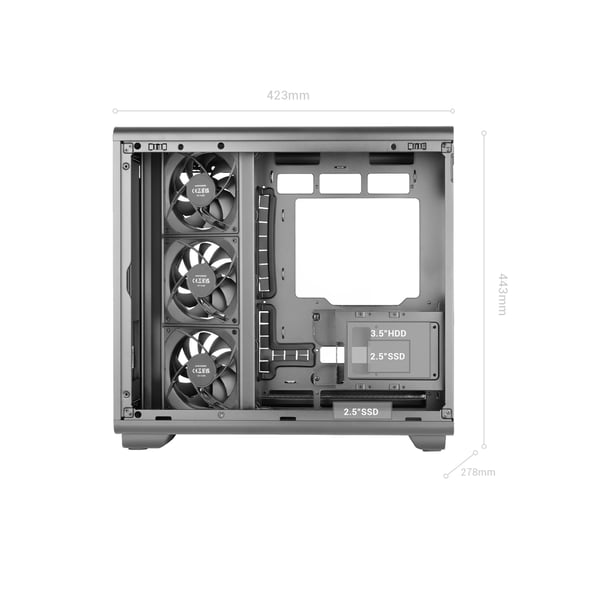 Mars Gaming MCREVMAX tietokonekotelo Midi Tower Musta