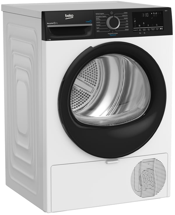 Beko BMEPT491SBI kuivausrumpu Vapaasti seisova Edestä täytettävä 9 kg Valkoinen