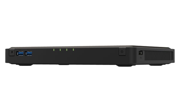 QNAP TBS-464 NAS Skrivbord Intel® Celeron® N5105 8 GB DDR4 0 TB QNAP Turbo System Svart