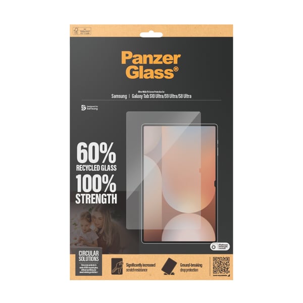 PanzerGlass ® Skærmbeskyttelse Samsung Galaxy Tab S8 Ultra | S9 Ultra | S10 Ultra | Ultra-Wide Fit