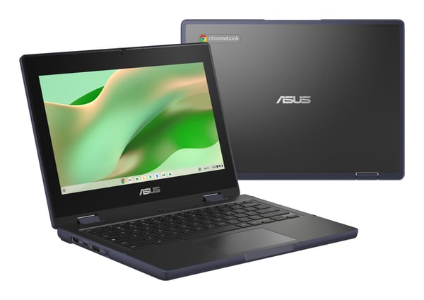 ASUS Chromebook CR11 Flip CR1104FTA-NS0379 Intel® N N150 29,5 cm (11.6") Berøringsskærm HD 4 GB LPDDR5-SDRAM 64 GB eMMC Wi-Fi 6 (802.11ax) ChromeOS Grå QWERTY Spansk