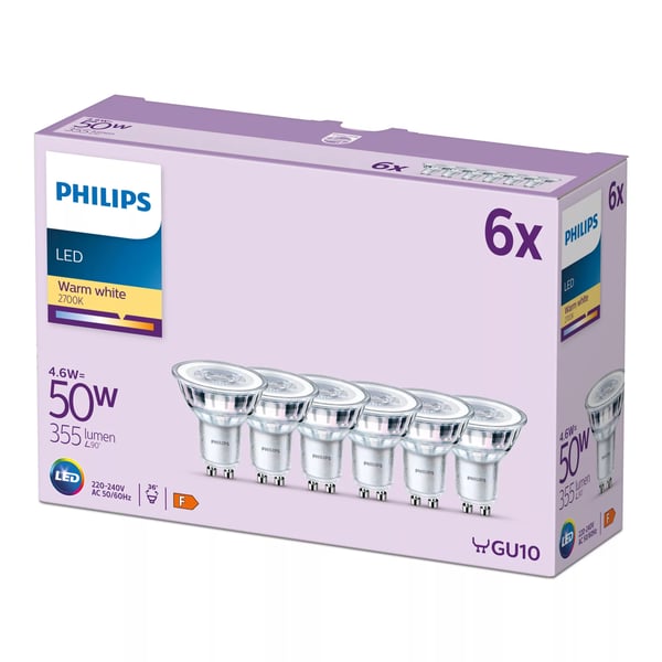 Philips Spot 50 W PAR16 GU10 x6