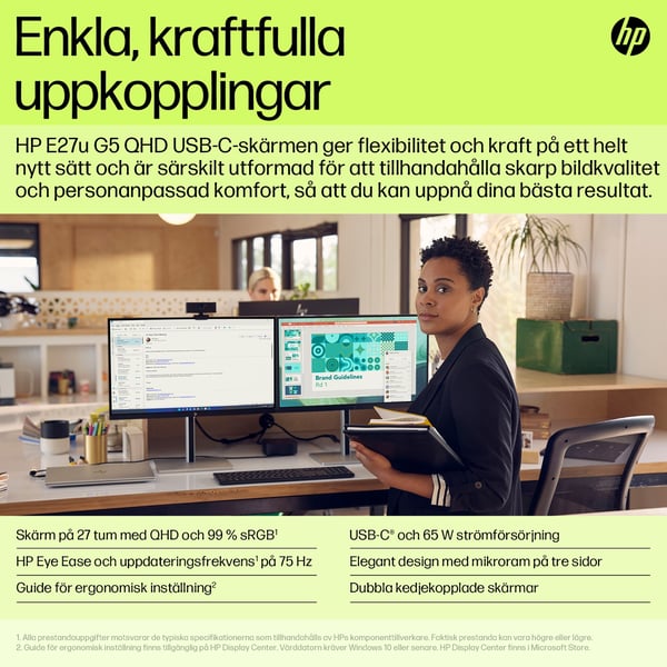HP E27uG5 QHD USB-C skärm